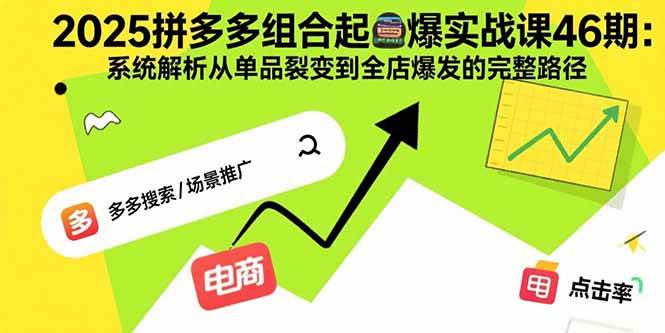 （15816期）2025拼多多组合起爆实战课46期：系统解析从单品裂变到全店爆发的完整路径-水水网赚