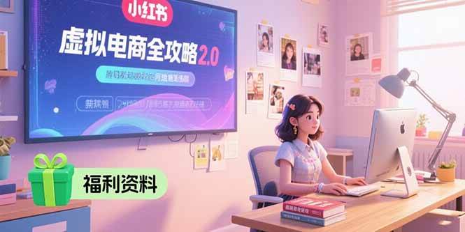 （15387期）虚拟电商全攻略2.0，开店选品实操流程，账号定位、货源发布、笔记发布技巧-水水网赚