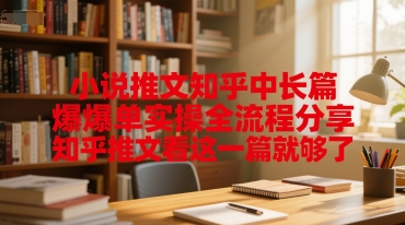 小说推文知乎中长篇爆单实操全流程分享，知乎推文看这一篇就够了-水水网赚