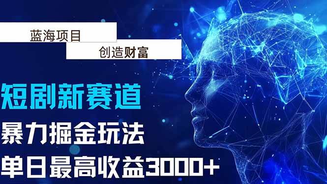 （15438期）抖音新赛道，暴力掘金玩法，单日收益最高3000+-水水网赚