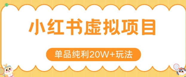 小红书卖虚拟产品，单品纯利20W+玩法分享，4节系列课程-水水网赚