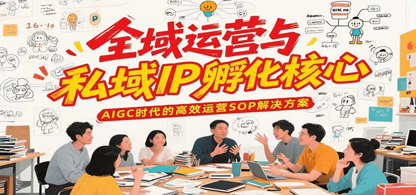 全域运营与私域IP孵化核心，AIGC时代的高效运营SOP解决方案-水水网赚