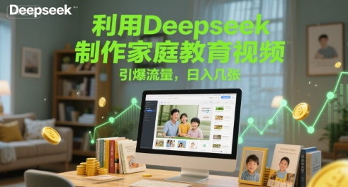 利用Deepseek制作家庭教育视频，引爆流量，日入几张-水水网赚