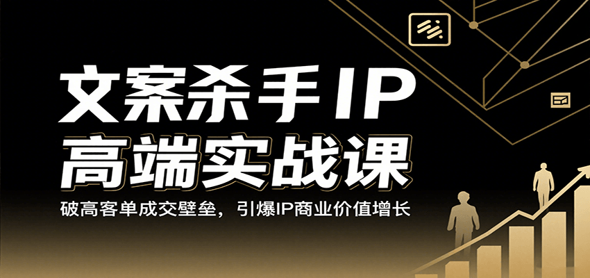 文案杀手IP高端实战课：破高客单成交壁垒，引爆IP商业价值增长-水水网赚